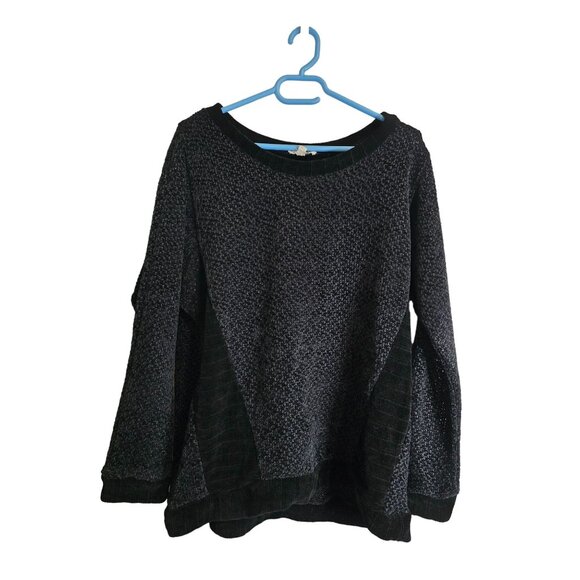 Entro Womens Oversized Black Sweater Small Comfy Knit Long Sleeve Top - Picture 1 of 3